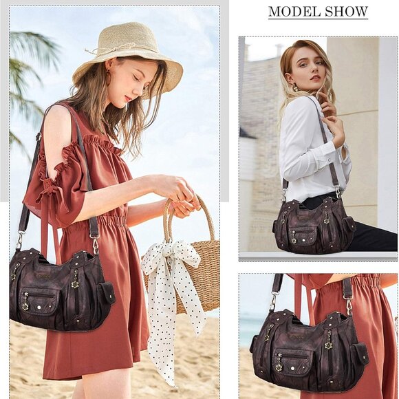 Purses for Women Soft PU Leather Shoulder Bag Crossbody Purse and Handbags - Picture 7 of 7